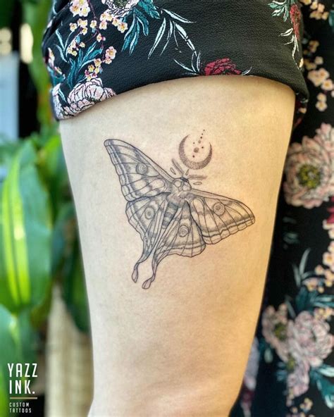 black luna moth tattoo|8 Stunning Luna Moth Tattoos: Timeless Beauty In Ink